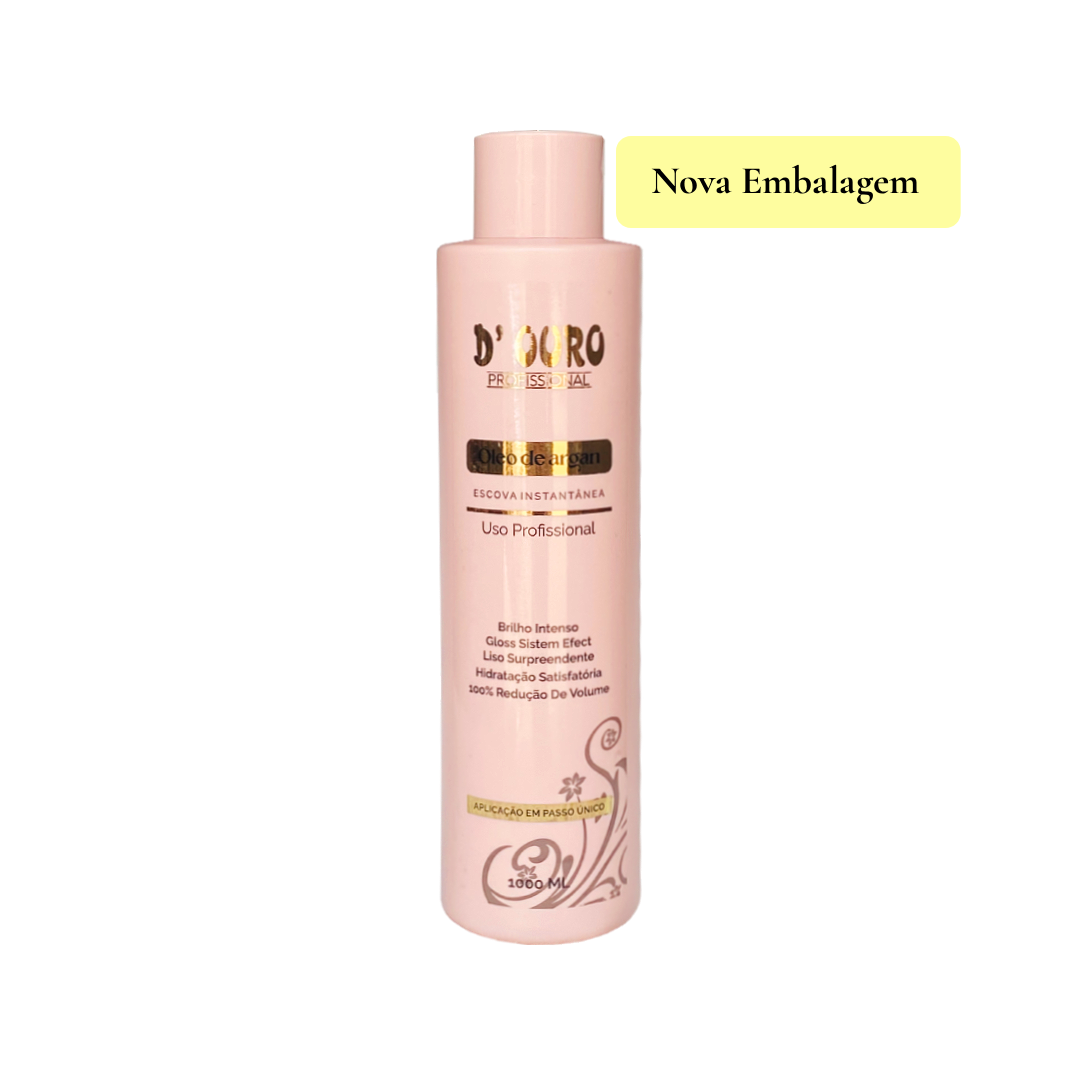 Escova Progressiva D Ouro Instantânea Óleo de Argan 1 Litro