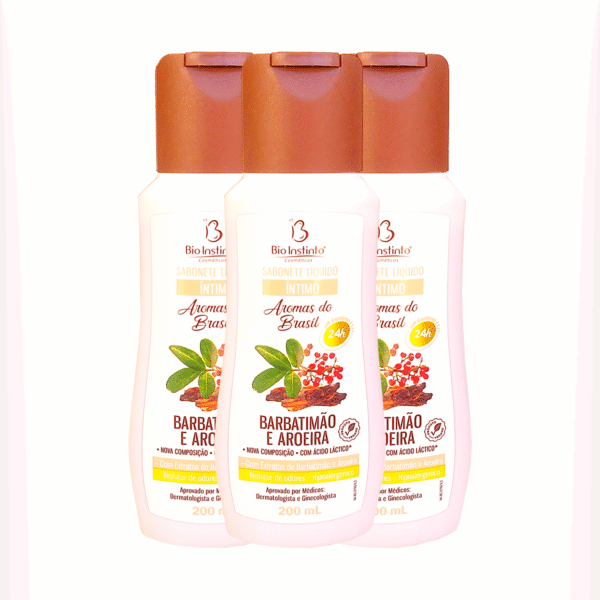 Sabonete Líquido Íntimo Barbatimão e Aroeira Aromas do Brasil Bio Instinto 200ml - Imagem 2
