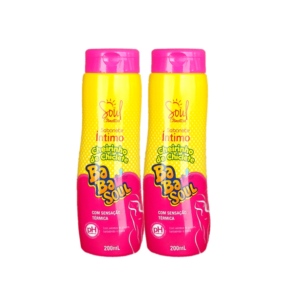 Kit 2 Sabonetes Íntimos Feminino Cheiro de Chiclete Babalu Soul Cosméticos