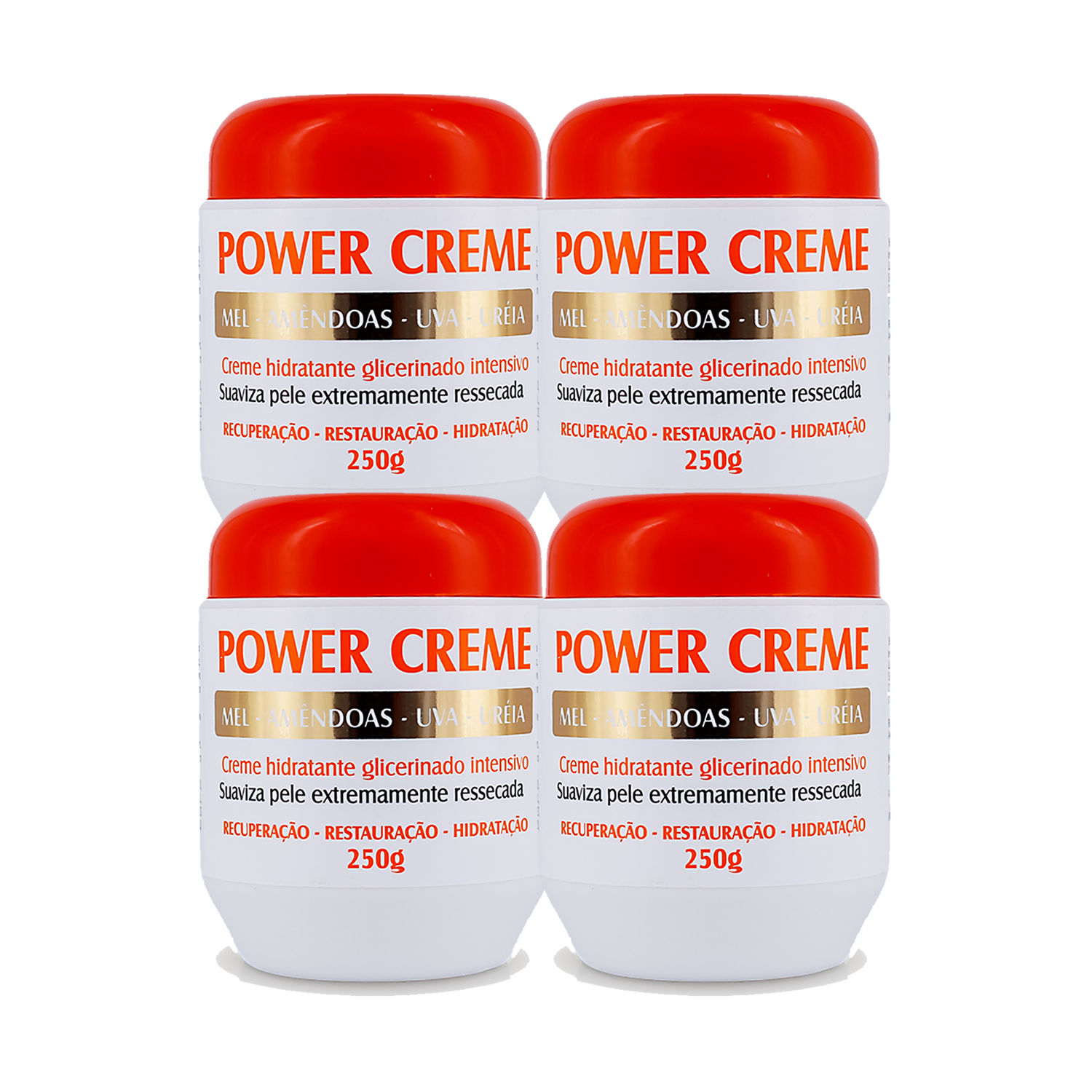 Kit 4 Creme Hidratante Cuidados com o Corpo Glicerinado 250g