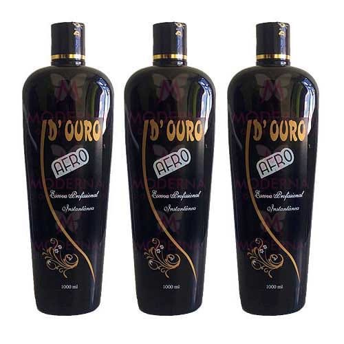 3 Escovas Progressivas D Ouro Cabelos Afros Todo Brasil