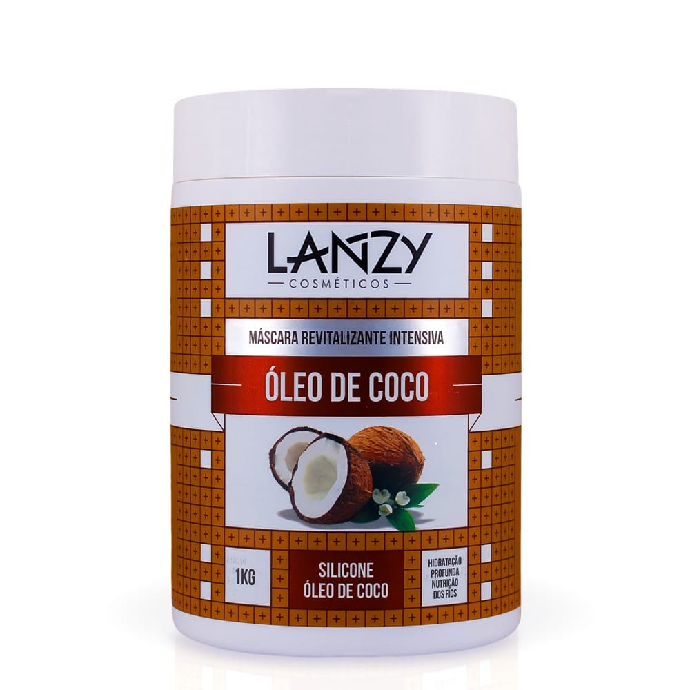 Creme Máscara Revitalizante Silicone Óleo De Coco 1kg Lanzy