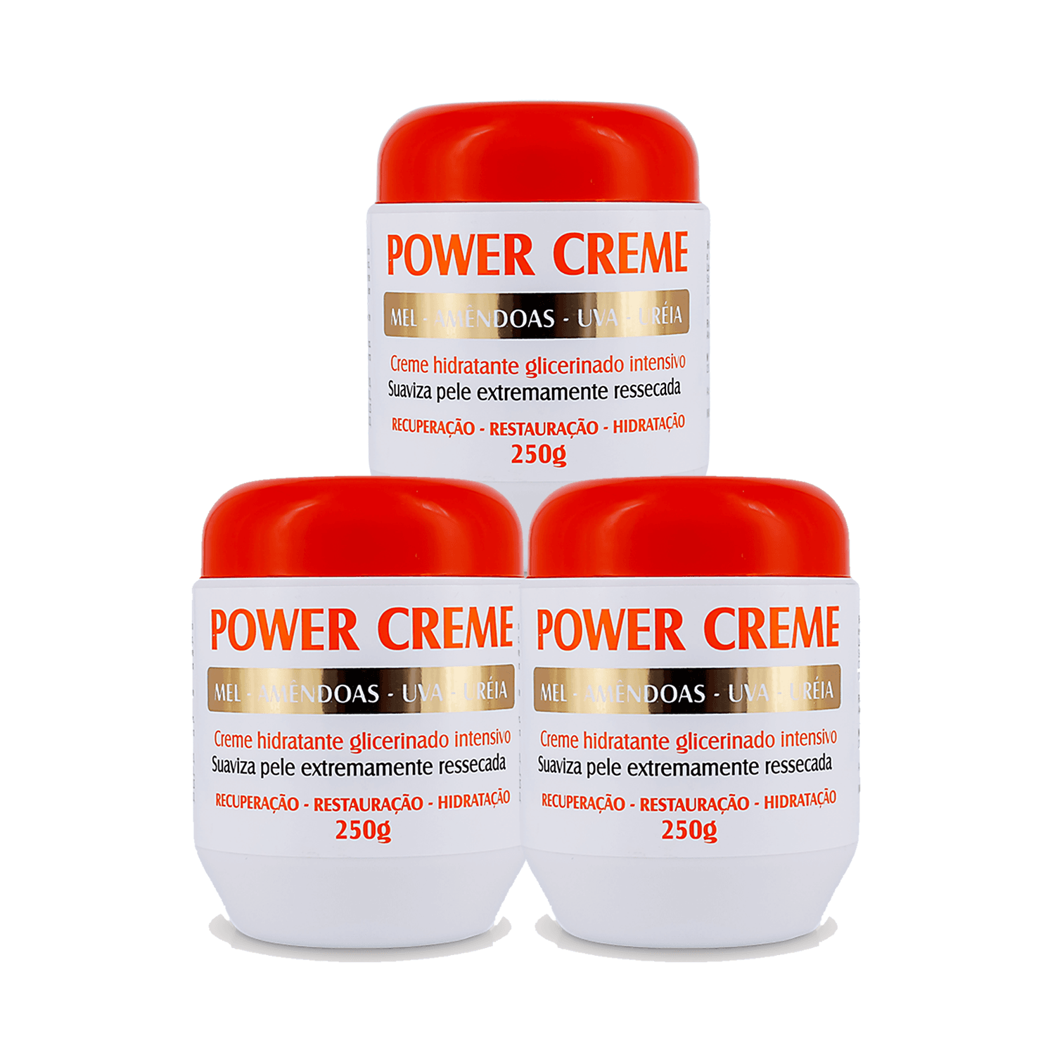 Kit 3 Creme Hidratante Cuidados com o Corpo Power 250g