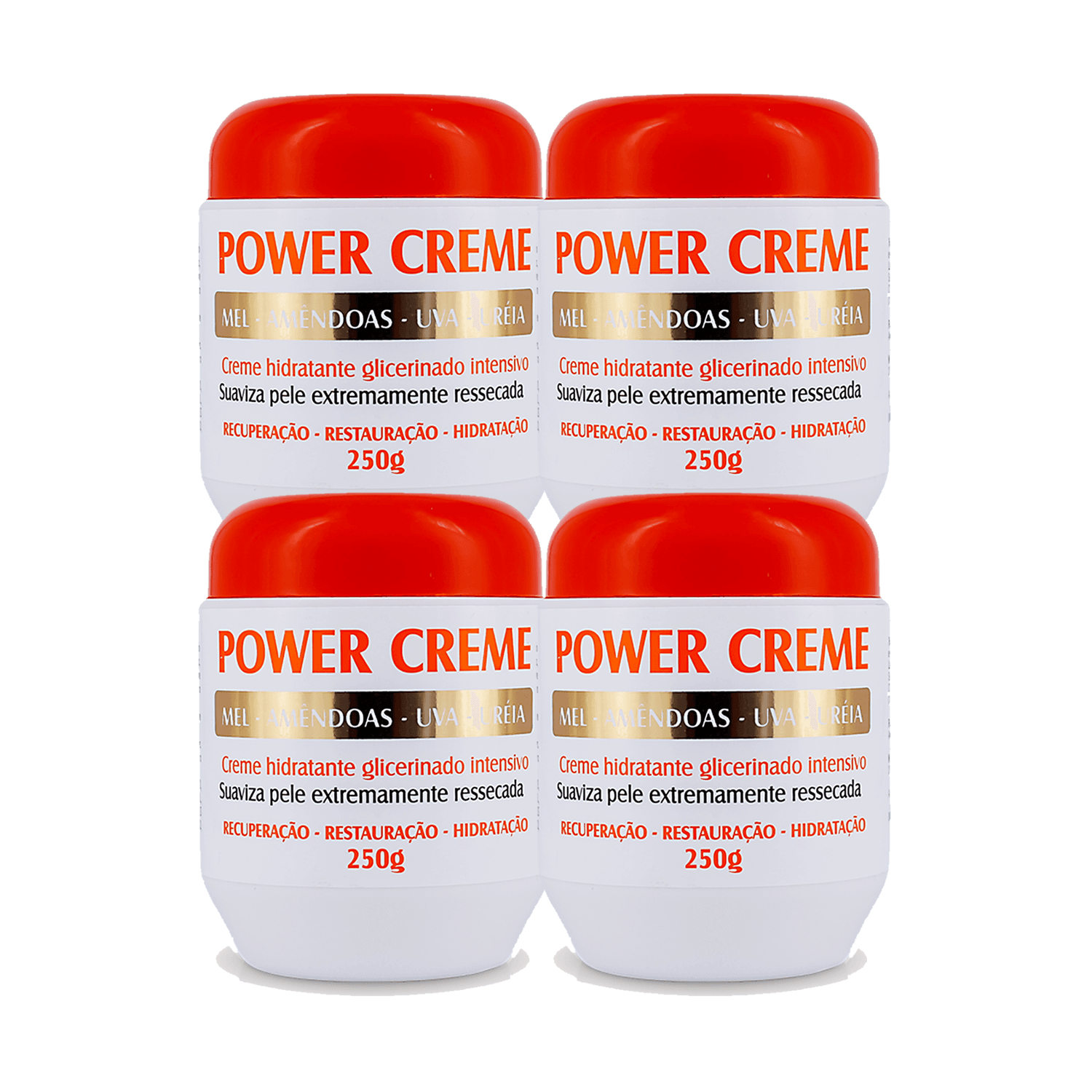 Kit 4 Creme Hidratante Cuidados com o Corpo Glicerinado 250g