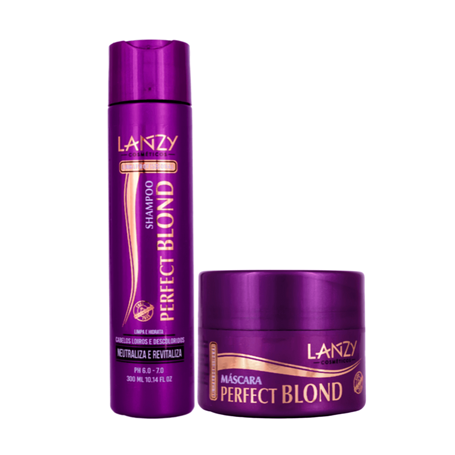 Kit Blond Perfect Blond Shampoo E Máscara Neutraliza o Amarelo Lanzy