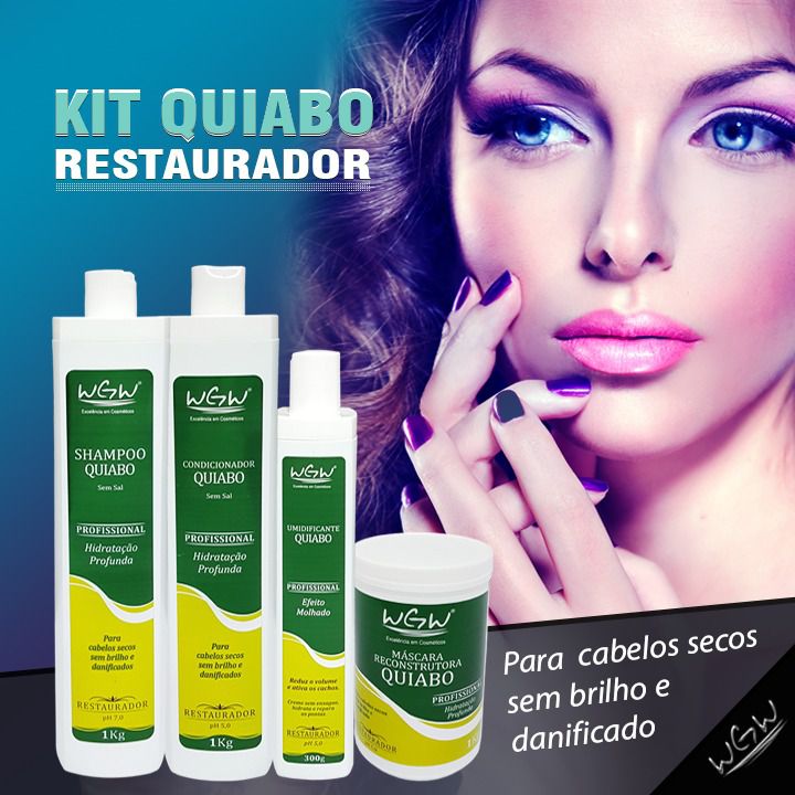 Kit Hidratação Profunda Quiabo Profissional Wgw
