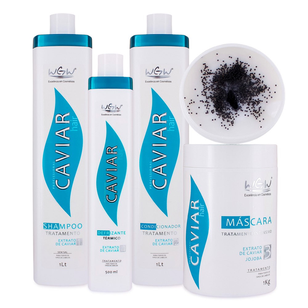 Kit Hidratação Tratamento Capilar Caviar Wgw – Profissional