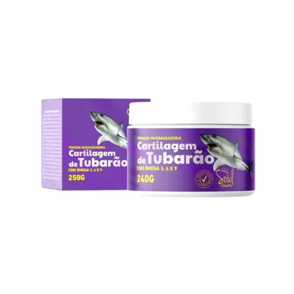 Pomada Massageadora Cartilagem de Tubarão 240g Soul Cosméticos