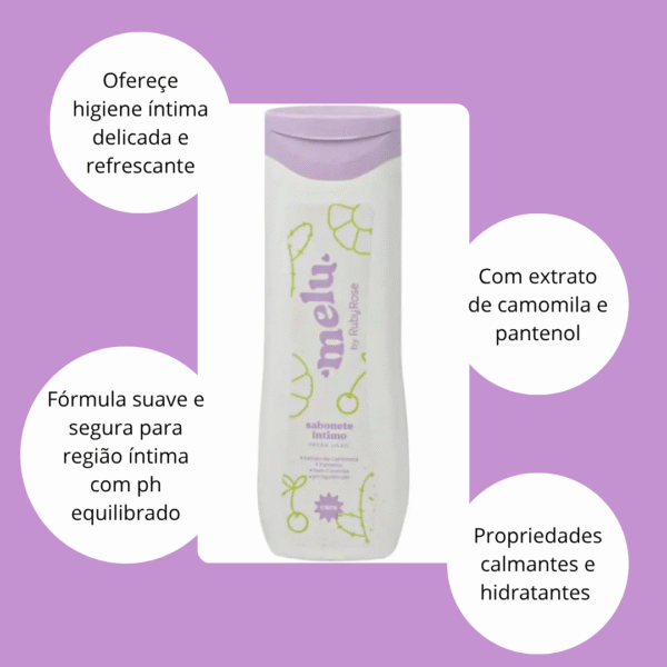 Sabonete Íntimo Melu By Ruby Rose Care Fresh Lilac 200ml - Imagem 3