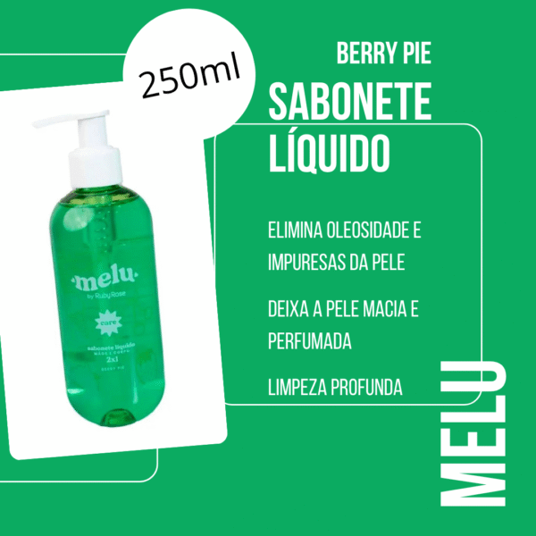 Sabonete Líquido Melu Ruby Rose Berry Pie Mãos e Corpo 250ML - Imagem 3