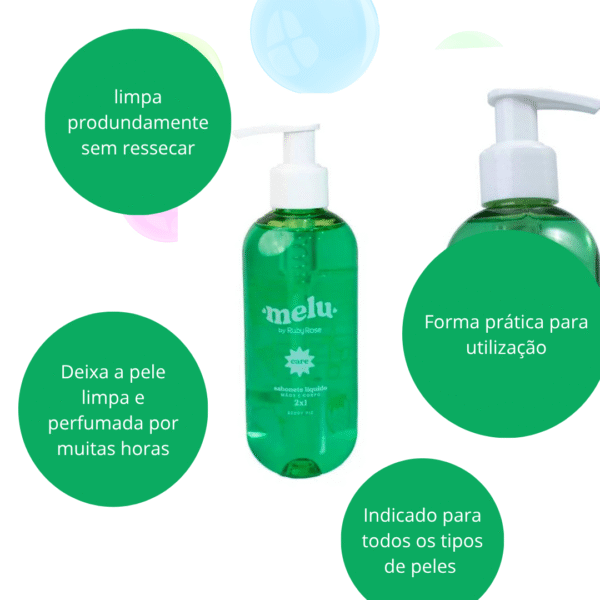 Sabonete Líquido Melu Ruby Rose Berry Pie Mãos e Corpo 250ML - Imagem 4