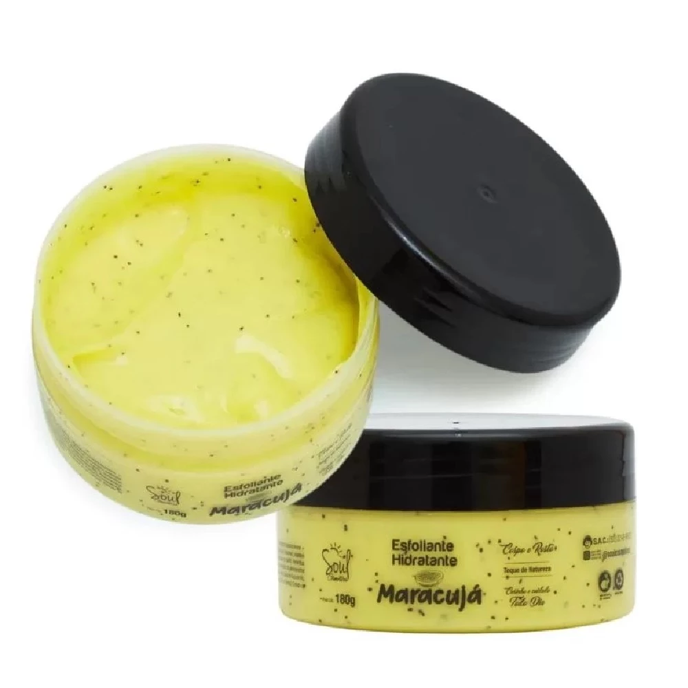 Esfoliante Hidratante Corpo e Rosto de Maracujá Soul Cosméticos 180g - Imagem 2
