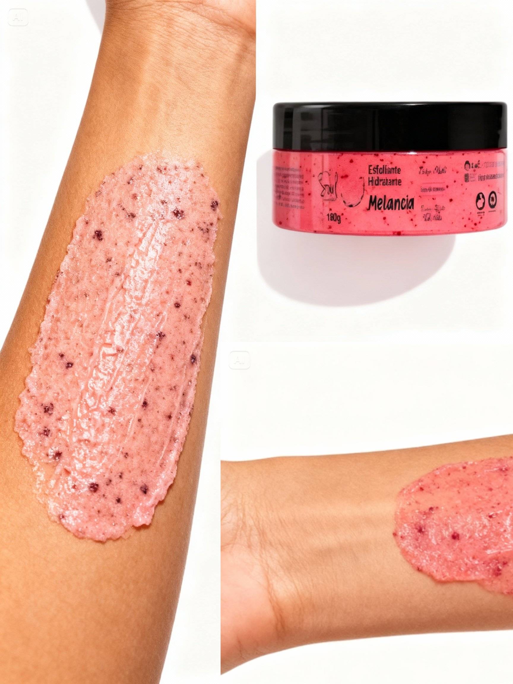 Esfoliante Hidratante Corpo e Rosto de Melancia Soul Cosméticos 180g 2