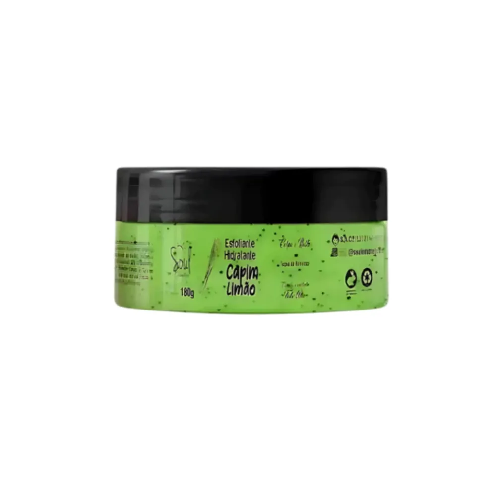 Esfoliante Hidratante Corpo e Rosto Capim Limão Soul Cosméticos 180g