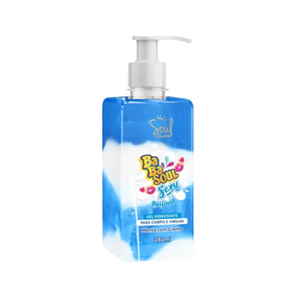 Gel Hidratante Corpo e Virilha Menta Com Creme babasoul 280 g