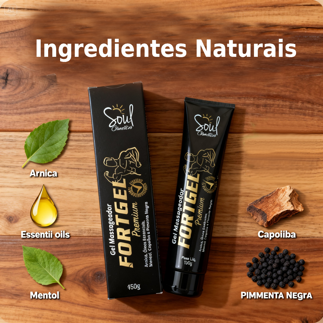 Gel Massageador Fortgel Premium Soul Cosméticos 150g - Imagem 2