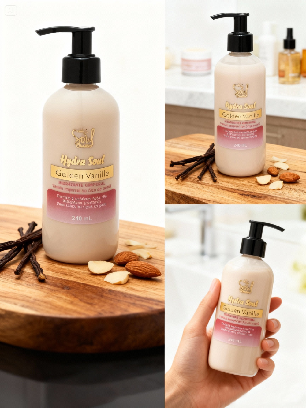 Hidratante Corporal Hidra Soul Golden Vanille Soul Cosméticos 240ml 2