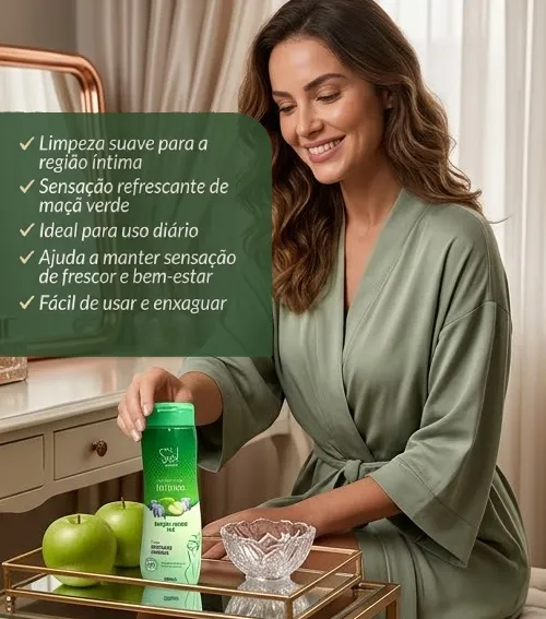 Sabonete Íntimo Maçã Verde Ice Soul 200ml Higiene Feminina 2